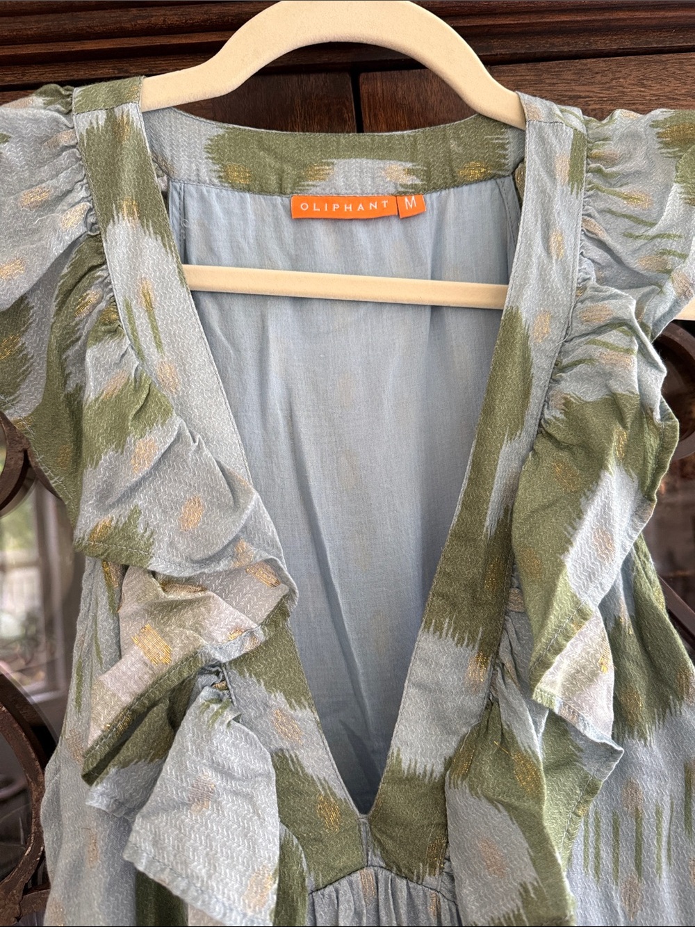 Oliphant Ruffle V-Neck Maxi Dress - Picture 2 of 5
